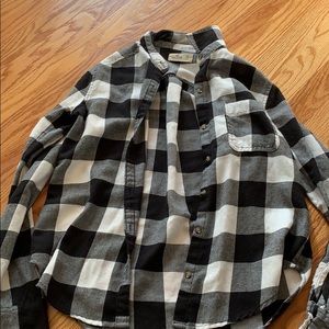 Black and white checked flannel